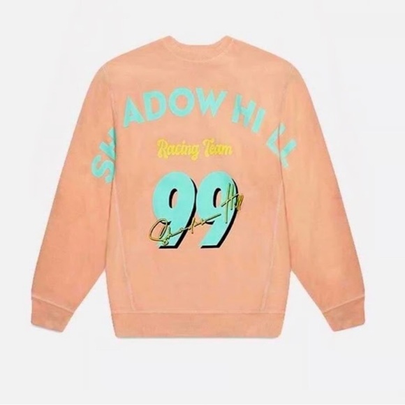 Shadow Hill Racing Crewneck In Peach - Picture 1 of 5